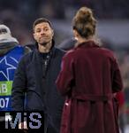 05.03.2025,  Fussball UEFA Championsleague 2024/2025: Achtelfinale, FC Bayern Mnchen - Bayer Leverkusen, in der Allianz-Arena Mnchen.  Trainer Xabi Alonso (Leverkusen) beim Interview.