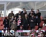 08.03.2025, Fussball 1. Bundesliga 2024/2025, 25. Spieltag,  FC Bayern Mnchen - VfL Bochum, in der Allianz-Arena Mnchen. Freude bei Ehren-Prsident Uli Hoene (FC Bayern Mnchen, Hoeness), Ex-Vorstandsvorsitzender Karl-Heinz Rummenigge (FC Bayern Mnchen), Sportvorstand Max Eberl (Bayern Mnchen), 

