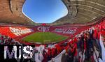 08.03.2025, Fussball 1. Bundesliga 2024/2025, 25. Spieltag,  FC Bayern Mnchen - VfL Bochum, in der Allianz-Arena Mnchen. Groe Choreografie zum 125 Jhrigen Vereinsjubilum ber das ganze Stadionrund,   