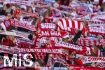 08.03.2025, Fussball 1. Bundesliga 2024/2025, 25. Spieltag,  FC Bayern Mnchen - VfL Bochum, in der Allianz-Arena Mnchen.  Bayernfans schwenken ihre Fanschals.