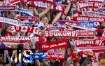 08.03.2025, Fussball 1. Bundesliga 2024/2025, 25. Spieltag,  FC Bayern Mnchen - VfL Bochum, in der Allianz-Arena Mnchen.  Bayernfans schwenken ihre Fanschals.