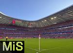 08.03.2025, Fussball 1. Bundesliga 2024/2025, 25. Spieltag,  FC Bayern Mnchen - VfL Bochum, in der Allianz-Arena Mnchen.  Das Trikot von Franz Beckenbauer mit der Rcken-Nummer 5 hngt als Erinnerung an den Verstorbenen, ehemaligen Bayern Spieler und Vereins-Ikone unter dem Stadiondach der Allianz Arena