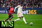 11.03.2025, Fussball UEFA Champions League 2024/2025, Achtelfinale, Bayer 04 Leverkusen - FC Bayern Mnchen, in der BayArena, Alphonso Davies (FC Bayern Mnchen) erzielt das Tor zum 0:2, 


