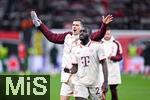 11.03.2025, Fussball UEFA Champions League 2024/2025, Achtelfinale, Bayer 04 Leverkusen - FC Bayern Mnchen, in der BayArena, Leon Goretzka (FC Bayern Mnchen), Dayot Upamecano (FC Bayern Mnchen)


