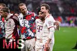 11.03.2025, Fussball UEFA Champions League 2024/2025, Achtelfinale, Bayer 04 Leverkusen - FC Bayern Mnchen, in der BayArena, Harry Kane (FC Bayern Mnchen), Serge Gnabry (FC Bayern Mnchen), Thomas Mller (FC Bayern Mnchen)


