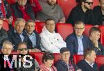 19.04.2025, Fussball 1. Bundesliga 2024/2025, 30. Spieltag, 1.FC Heidenheim - FC Bayern Mnchen, in der Voith-Arena Heidenheim. Geschftsfhrer Michael Diederich (FC Bayern Mnchen), Sportvorstand Max Eberl (Bayern Mnchen), Vorstandsvorsitzender Jan-Christian Dreesen (FC Bayern Mnchen) auf der Tribne 