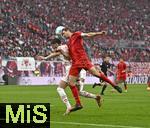 03.05.2025, Fussball 1. Bundesliga 2024/2025, 32. Spieltag, RB Leipzig - FC Bayern Mnchen, in der Red Bull Arena Leipzig, 
Kosta Nedeljkovic (RB Leipzig) gegen Thomas Mller (FC Bayern Mnchen) 

