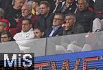 03.05.2025, Fussball 1. Bundesliga 2024/2025, 32. Spieltag, RB Leipzig - FC Bayern Mnchen, in der Red Bull Arena Leipzig, Sportvorstand Max Eberl (Bayern Mnchen) , Vorstandsvorsitzender Jan-Christian Dreesen (FC Bayern Mnchen) und Prsident Herbert Hainer (FC Bayern) nachdenklich.


