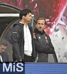03.05.2025, Fussball 1. Bundesliga 2024/2025, 32. Spieltag, RB Leipzig - FC Bayern Mnchen, in der Red Bull Arena Leipzig, Harry Kane (FC Bayern Mnchen) steht am Rand


