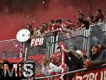 03.05.2025, Fussball 1. Bundesliga 2024/2025, 32. Spieltag, RB Leipzig - FC Bayern Mnchen, in der Red Bull Arena Leipzig, Die Fans feiern trotzdem


