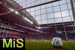 03.05.2025, Fussball 1. Bundesliga 2024/2025, 32. Spieltag, RB Leipzig - FC Bayern Mnchen, in der Red Bull Arena Leipzig,   Der Ball liegt im Tor.