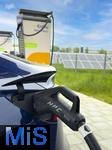 09.05.2025, Ltzen (Sachsen Anhalt), Der Energieversorger EnBW hat hier einen Ladepark fr E-Autos an der Autobahn A9 installiert. An 8 modernen Schnell-Ladesulen knnen hier E-Autos ihren Akku aufladen. Alle Stalls sind 300KW Schnellader, HPC Hypercharger. Auf der berdachung wurden Photovoltaik-Module zur Stromgewinnung angebracht. 