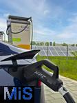 09.05.2025, Ltzen (Sachsen Anhalt), Der Energieversorger EnBW hat hier einen Ladepark fr E-Autos an der Autobahn A9 installiert. An 8 modernen Schnell-Ladesulen knnen hier E-Autos ihren Akku aufladen. Alle Stalls sind 300KW Schnellader, HPC Hypercharger. Auf der berdachung wurden Photovoltaik-Module zur Stromgewinnung angebracht. 