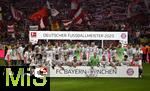 10.05.2025, Fussball 1. Bundesliga 2024/2025, 33. Spieltag, FC Bayern Mnchen - Borussia Mnchengladbach, in der Allianz-Arena Mnchen. der FC Bayern Feiert den Gewinn der Deutschen Meisterschaft

