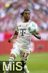 10.05.2025, Fussball 1. Bundesliga 2024/2025, 33. Spieltag,  FC Bayern Mnchen - Borussia Mnchengladbach, in der Allianz-Arena Mnchen. Michael Olise (FC Bayern Mnchen) am Ball 