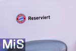 10.05.2025, Fussball 1. Bundesliga 2024/2025, 33. Spieltag,  FC Bayern Mnchen - Borussia Mnchengladbach, in der Allianz-Arena Mnchen.  Reserviert fr den FC Bayern ist dieser Sitz in der Allianzarena
