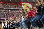 10.05.2025, Fussball 1. Bundesliga 2024/2025, 33. Spieltag,  FC Bayern Mnchen - Borussia Mnchengladbach, in der Allianz-Arena Mnchen. Fans feiern die Meisterschaft auf dem Zaun 