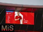 10.05.2025, Fussball 1. Bundesliga 2024/2025, 33. Spieltag,  FC Bayern Mnchen - Borussia Mnchengladbach, in der Allianz-Arena Mnchen.  Harry Kane (FC Bayern Mnchen) auf der Anzeigetafel.