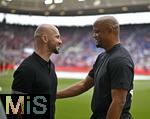 17.05.2025, Fussball 1. Bundesliga 2024/2025, 34. Spieltag,  TSG 1899 Hoffenheim - FC Bayern Mnchen, In der Pre-Zero-Arena Sinsheim. v.l. Trainer Christian Ilzer (Hoffenheim) und Trainer Vincent Kompany (FC Bayern Mnchen) 

