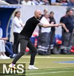 17.05.2025, Fussball 1. Bundesliga 2024/2025, 34. Spieltag,  TSG 1899 Hoffenheim - FC Bayern Mnchen, In der Pre-Zero-Arena Sinsheim. Trainer Christian Ilzer (Hoffenheim) 

