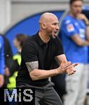 17.05.2025, Fussball 1. Bundesliga 2024/2025, 34. Spieltag,  TSG 1899 Hoffenheim - FC Bayern Mnchen, In der Pre-Zero-Arena Sinsheim. Trainer Christian Ilzer (Hoffenheim) in Rage

