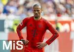 17.05.2025, Fussball 1. Bundesliga 2024/2025, 34. Spieltag,  TSG 1899 Hoffenheim - FC Bayern M�nchen, In der Pre-Zero-Arena Sinsheim. Leroy Sane (Bayern M�nchen) nachdenklich 