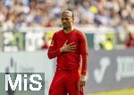 17.05.2025, Fussball 1. Bundesliga 2024/2025, 34. Spieltag,  TSG 1899 Hoffenheim - FC Bayern M�nchen, In der Pre-Zero-Arena Sinsheim. Leroy Sane (Bayern M�nchen) nachdenklich 