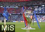 31.05.2025,  Fussball UEFA Championsleague Finale 2025:  Paris St. Germain - Inter Mailand, in der Allianz-Arena Mnchen.   Der Championsleague Pokal.
  

