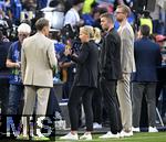 31.05.2025,  Fussball UEFA Championsleague Finale 2025:  Paris St. Germain - Inter Mailand, in der Allianz-Arena Mnchen.   
  Per Merstesacker (Deutschland), Christoph Kramer (Deutschland) und Friederike Fritzy Kromp (Deutschland).

