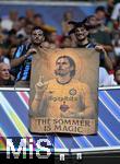 31.05.2025,  Fussball UEFA Championsleague Finale 2025:  Paris St. Germain - Inter Mailand, in der Allianz-Arena Mnchen.   Die Mailnder Fans feiern Torwart Yann Sommer (Inter Mailand) 
  

