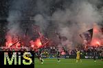 31.05.2025,  Fussball UEFA Championsleague Finale 2025:  Paris St. Germain - Inter Mailand, in der Allianz-Arena Mnchen.   Phyrotechnik
  

