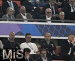 31.05.2025,  Fussball UEFA Championsleague Finale 2025:  Paris St. Germain - Inter Mailand, in der Allianz-Arena Mnchen.   Ex-Vorstandsvorsitzender Karl-Heinz Rummenigge (FC Bayern Mnchen) und  Ehren-Prsident Uli Hoene (FC Bayern Mnchen, Hoeness) und Jrgen Klinsmann (Deutschland).
  

