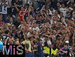 31.05.2025,  Fussball UEFA Championsleague Finale 2025:  Paris St. Germain - Inter Mailand, in der Allianz-Arena Mnchen.   Das 4:0 wird von den Fans bejubelt.
  

