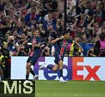 31.05.2025,  Fussball UEFA Championsleague Finale 2025:  Paris St. Germain - Inter Mailand, in der Allianz-Arena Mnchen.   Senny Mayulu (FC Paris Saint-Germain) jubelt.
  

