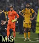 31.05.2025,  Fussball UEFA Championsleague Finale 2025:  Paris St. Germain - Inter Mailand, in der Allianz-Arena Mnchen.   v.l. Torwart Yann Sommer (Inter Mailand) und Francesco Acerbi (Inter Mailand) sind enttuscht.
  

