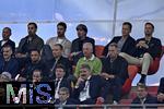 04.06.2025, Fussball UEFA Nations League 2024/25,  Halbfinale, Deutschland - Portugal, in der Allianz-Arena Mnchen. Jogi Lw neben Oliver Bierhoff (beide Deutschland).