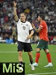 04.06.2025, Fussball UEFA Nations League 2024/25,  Halbfinale, Deutschland - Portugal, in der Allianz-Arena Mnchen. Florian Wirtz (Deutschland) gestikuliert.