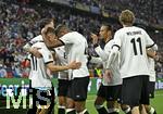 04.06.2025, Fussball UEFA Nations League 2024/25,  Halbfinale, Deutschland - Portugal, in der Allianz-Arena Mnchen. Die deutschen jubeln
