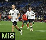 04.06.2025, Fussball UEFA Nations League 2024/25,  Halbfinale, Deutschland - Portugal, in der Allianz-Arena Mnchen. Florian Wirtz (Deutschland) jubelt.