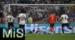 04.06.2025, Fussball UEFA Nations League 2024/25,  Halbfinale, Deutschland - Portugal, in der Allianz-Arena Mnchen. Torwart Marc Andre ter-Stegen (Deutschland) kassiert das 1:1