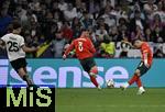 04.06.2025, Fussball UEFA Nations League 2024/25,  Halbfinale, Deutschland - Portugal, in der Allianz-Arena Mnchen. Francisco Conceicao (Portugal) trifft hier zum 1:1