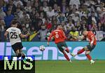 04.06.2025, Fussball UEFA Nations League 2024/25,  Halbfinale, Deutschland - Portugal, in der Allianz-Arena Mnchen. Francisco Conceicao (Portugal) trifft hier zum 1:1