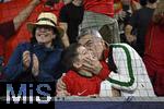 04.06.2025, Fussball UEFA Nations League 2024/25,  Halbfinale, Deutschland - Portugal, in der Allianz-Arena Mnchen. Die Fans aus Portugal feiern