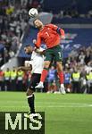 04.06.2025, Fussball UEFA Nations League 2024/25,  Halbfinale, Deutschland - Portugal, in der Allianz-Arena Mnchen. v.l. Jonathan Tah (Deutschland) gegen Cristiano Ronaldo (Portugal) 
