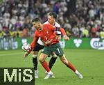 04.06.2025, Fussball UEFA Nations League 2024/25,  Halbfinale, Deutschland - Portugal, in der Allianz-Arena Mnchen. Robin Koch (Deutschland) gegen Cristiano Ronaldo (Portugal) 