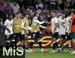 04.06.2025, Fussball UEFA Nations League 2024/25,  Halbfinale, Deutschland - Portugal, in der Allianz-Arena Mnchen. Die deutschen Spieler sind nach dem Spiel enttuscht