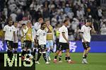04.06.2025, Fussball UEFA Nations League 2024/25,  Halbfinale, Deutschland - Portugal, in der Allianz-Arena Mnchen. Die deutschen Spieler sind nach dem Spiel enttuscht.,