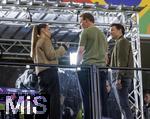 04.06.2025, Fussball UEFA Nations League 2024/25,  Halbfinale, Deutschland - Portugal, in der Allianz-Arena Mnchen. Nach dem Spiel ist Trainer Julian Nagelsmann (Deutschland) beim DAZN-Interview zu Gast, v.li: Moderatorin Laura Wontorra, Trainer Julian Nagelsmann (Deutschland), Michael Ballack.