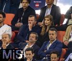 04.06.2025, Fussball UEFA Nations League 2024/25,  Halbfinale, Deutschland - Portugal, in der Allianz-Arena Mnchen. Ehrentribne, mit Ex-Nationalspieler Lothar Matthus mit Begleitung Theresa Sommer,     