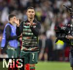04.06.2025, Fussball UEFA Nations League 2024/25,  Halbfinale, Deutschland - Portugal, in der Allianz-Arena Mnchen. Cristiano Ronaldo (Portugal) Schlussjubel. 